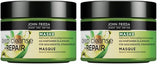 John Frieda - Maschera/Trattamento Deep Cleanse & Repair - Contenuto: 250 ml - Con olio di semi di canapa + avocado nutriente - Maschera lenitiva per capelli danneggiati Naty Shop maschera per capelli 250 ml (confezione da 2)