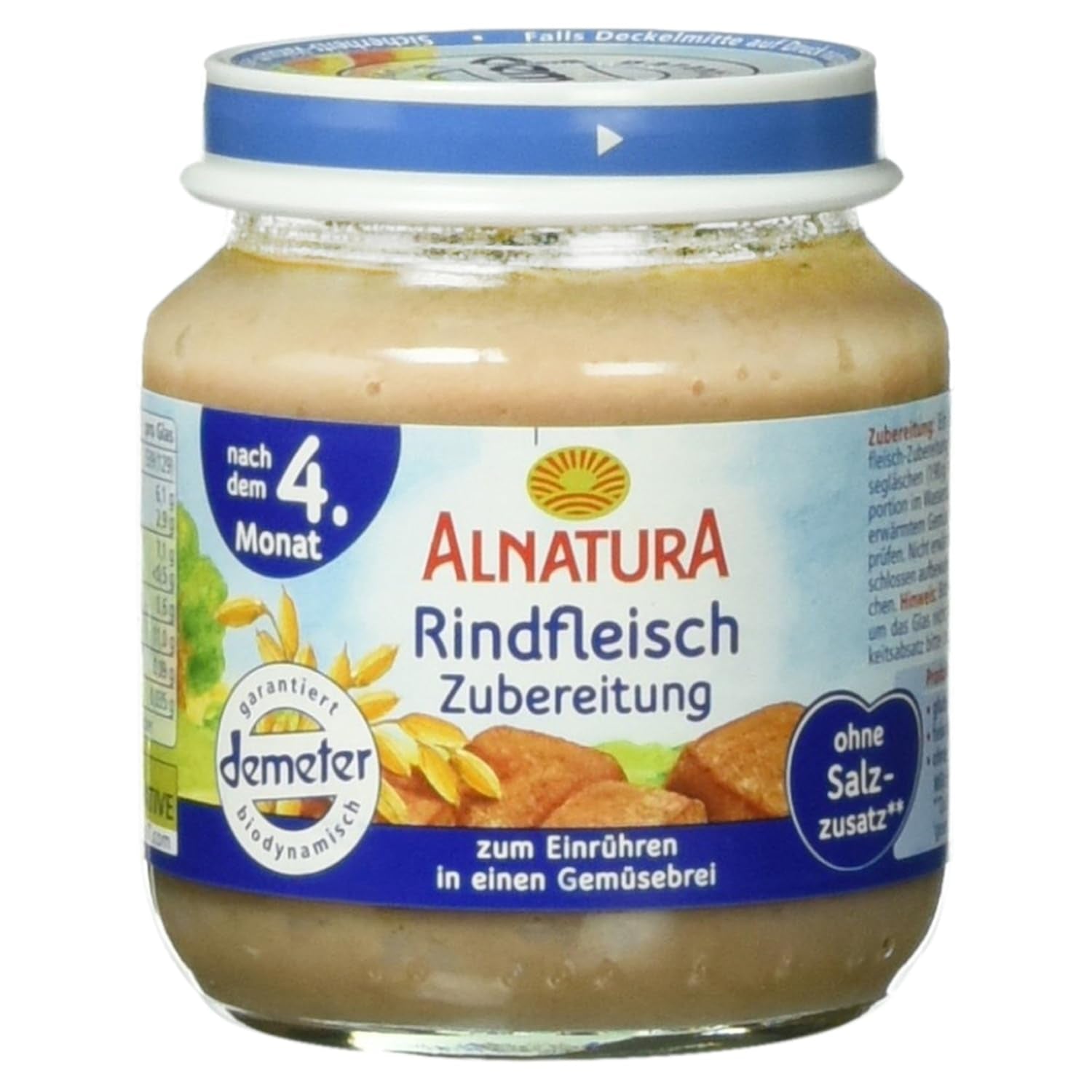 Preparato con carne di manzo biologica, 125 g