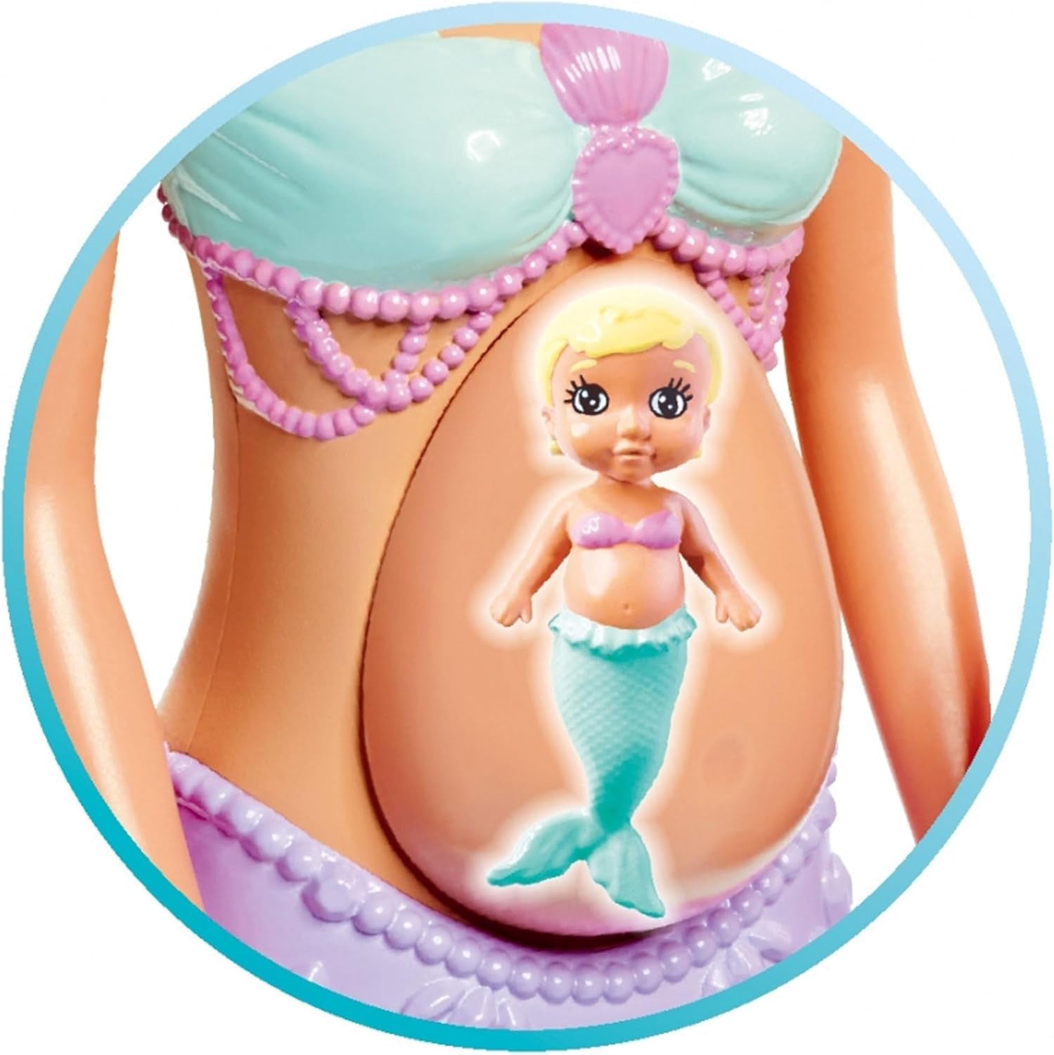 Simba 105733524 - Steffi Love Sirena Famiglia Sirena Incinta Kevin Bambola con culla 29 cm Bambole alla moda Bambole da gioco da 3 anni in su