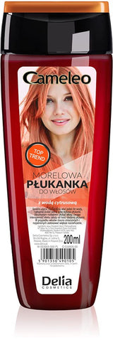 Cameleo - Tonico per capelli rosa all'acqua di rose senza tinta gialla Tinta semipermanente per capelli - Per capelli biondi e grigi - Colore e cura - Senza parabeni | Tintura Per Capelli Naty Shop 200 ml Nuova Versione - Albicocca 200 Ml (1 confezione)