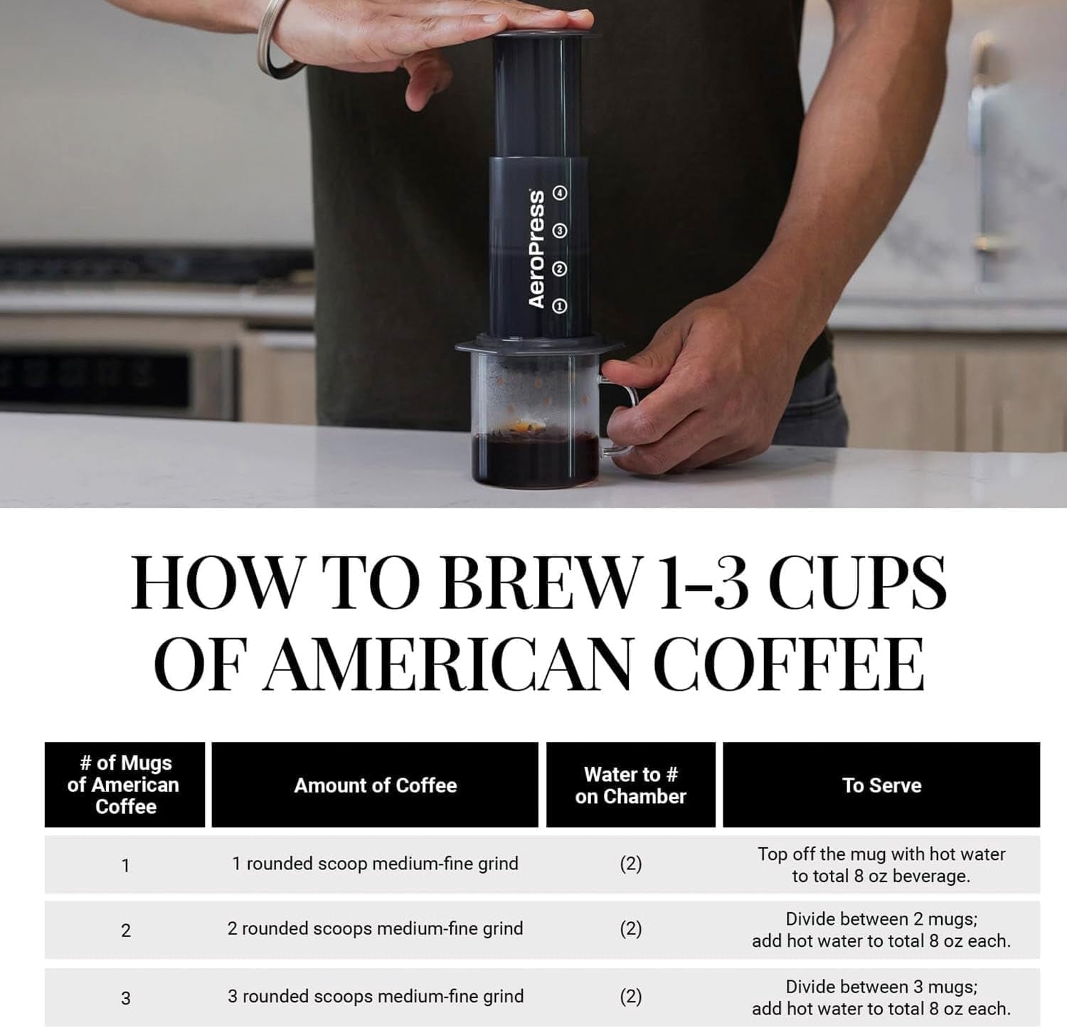 AeroPress Macchina per caffè ed espresso Originale, Caffettiera Portatile Livello Barista con Camera, Stantuffo e Filtri, Macchina per Caffè Rapido ed Espresso