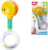 Simba 104010060 - Sonaglio ABC illuminato, si illumina quando agitato, 14 cm, giocattolo per neonati, sonaglio per neonati, prima dotazione, da 3 mesi, giallo Jucarii Bebe Naty Shop