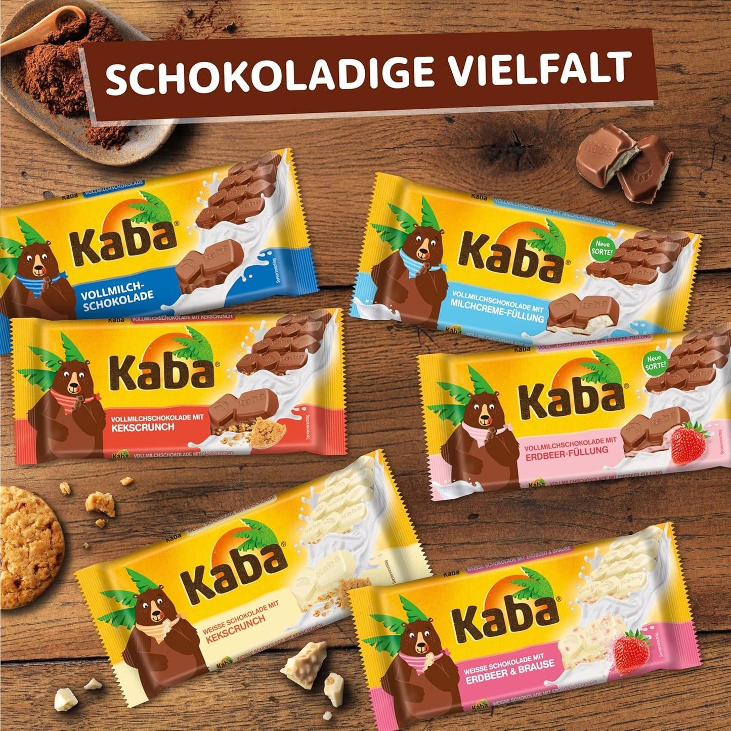 Cioccolato Bianco Kaba al Gusto Fruttato di Fragola e Caramelle Effervescenti, Barretta di Cioccolato, Barretta 85g, Cioccolato Bianco al Gusto Fruttato di Fragola e Caramelle Effervescenti al Gusto Originale Kaba (Confezione da 3)