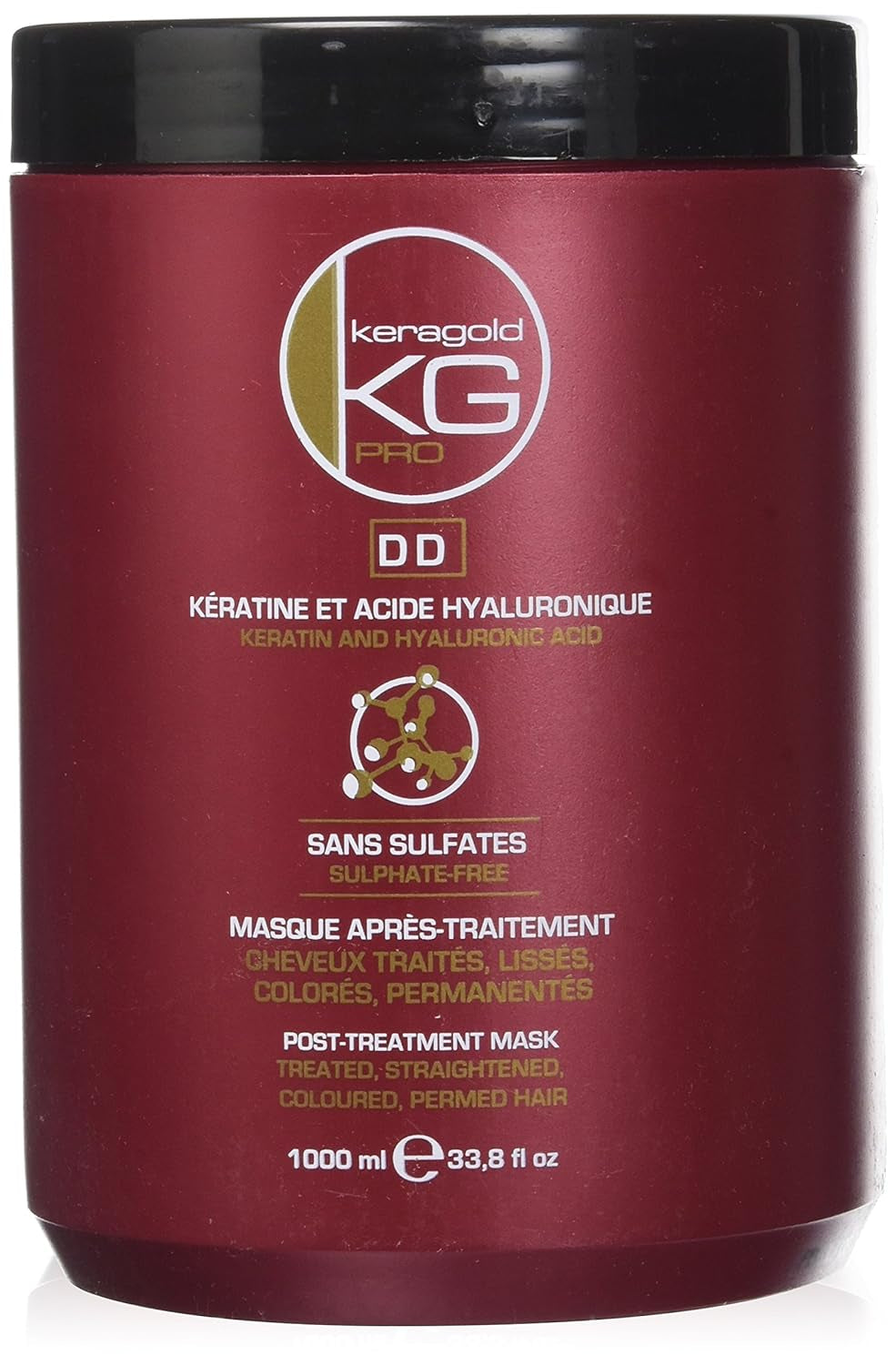 Maschera senza solfati DD, cheratina/acido ialuronico, 1 litro Maschera per capelli Naty Shop Titolo predefinito