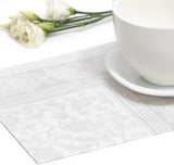 Papstar 11682 50 tovaglioli "Royal Collection" piega 1/4 40 X 40 cm "Ornamenti", bianco