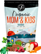 VITSTORM® BIO TEE Mom & Kids - Tisane per donne e allattamento - Rooibos, mela, finocchio, melissa, alchemilla, fragola - Tisane rilassanti - Fruttato e delizioso - Senza caffeina - Tisana 100 g