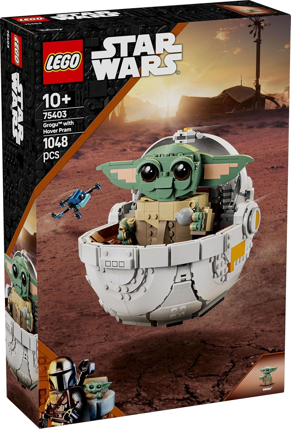 LEGO Star Wars 75403 Grogu nella sua culla del repulsore mandaloriano - Minifigure da collezione - Modello da costruire, giocare ed esporre - Decorazioni per la casa - Regalo per ragazzi e ragazze dai 10 anni in su Set di costruzione Besuche den LEGO-Store
