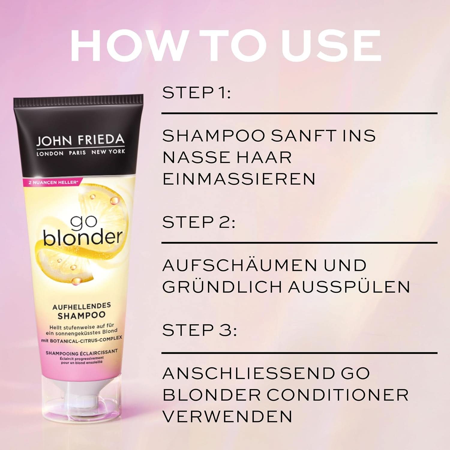 John Frieda Sheer Blonde Go Blonder Shampoo, 250 ml Doccia e Bagno Naty Shop