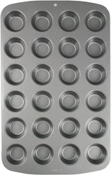 CSB111 Antihaftbeschichtete Mini-Muffinform Mit 24 Löchern Aus Karbonstahl, Edelstahl, Argento, 39.4 X 24.6 X 2.1 Cm Stampi e vassoi per cuocere Naty Shop 39.4 X 24.6 X 2.1 Cm Einzeln