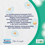 Regina Cartacamomilla - Carta Igienica 8 Rotoli, 300 Soffici Fogli, 3 Veli, Morbida e Resistente, Confezione in Carta Riciclabile