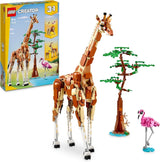LEGO Creator 3in1 Animal Safari, set creativo con figure di animali, 3 opzioni di costruzione: giraffa, gazzella e leone giocattolo, animali giocattolo per ragazze e ragazzi, regalo naturale per bambini dai 9 anni in su 31150 Set da costruzione Beuche den LEGO-Store Single