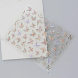 JMEOWIO 3D Nagelsticker Schmetterling Nail Art Sticker Self-klebend Nagelaufkleber 5D Stereoscopico Decorazione Nageldesign Zubehör 1 Blatt