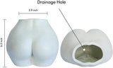 Vaso per corpo artificiale, vaso da fiori per corpo femminile con fori di drenaggio, vaso da fiori moderno in resina, design boho moderno, pianta artificiale in vaso per arredamento interno