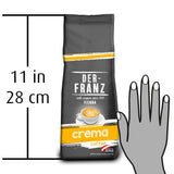 DER-FRANZ Kaffee Crema, Intensità 4/5, 100% Arabica, ganze Kaffeebohnen, 3 x 500 g