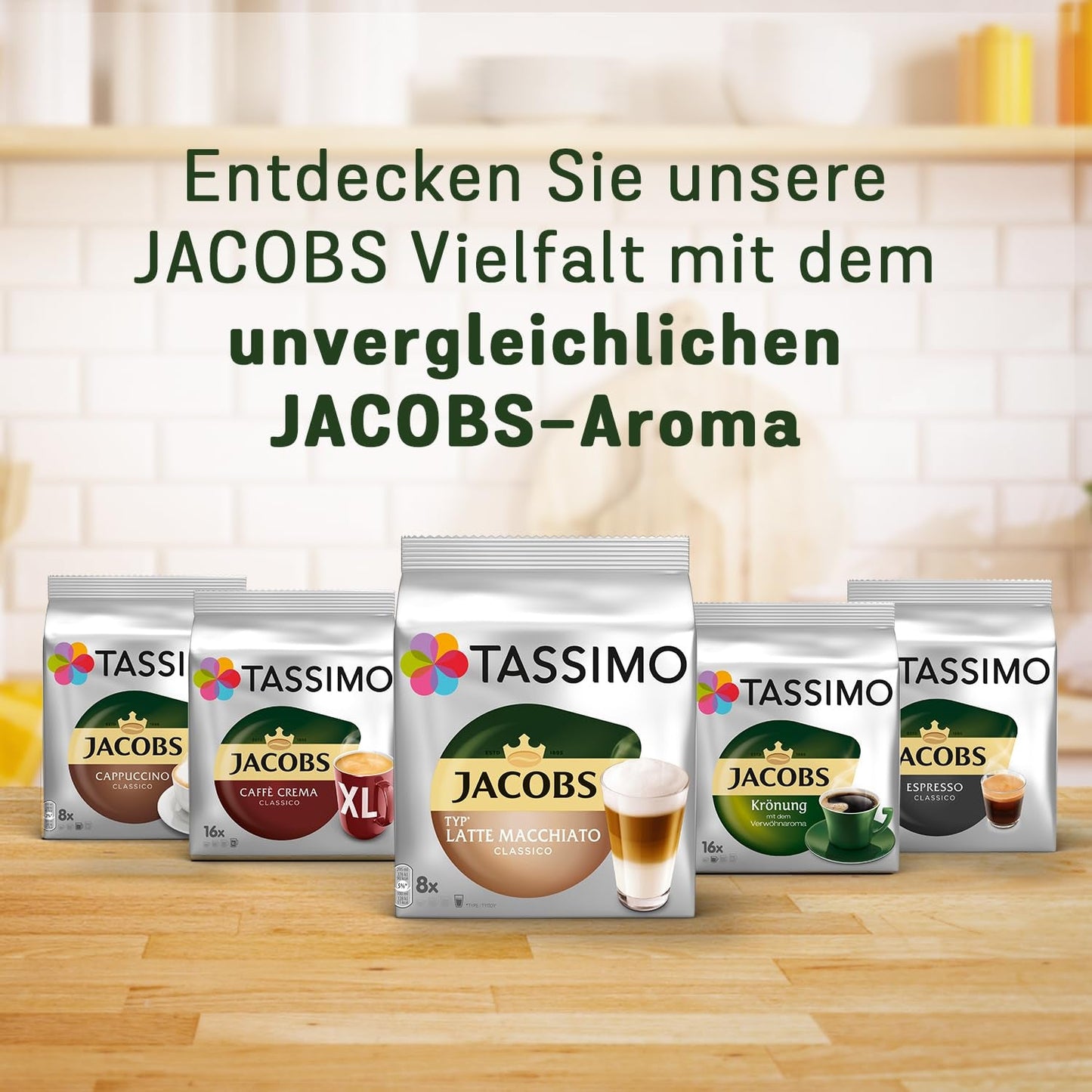 Tassimo Kapseln Jacobs Krönung, 5 x 16 cialde, 80 Kaffeekapseln