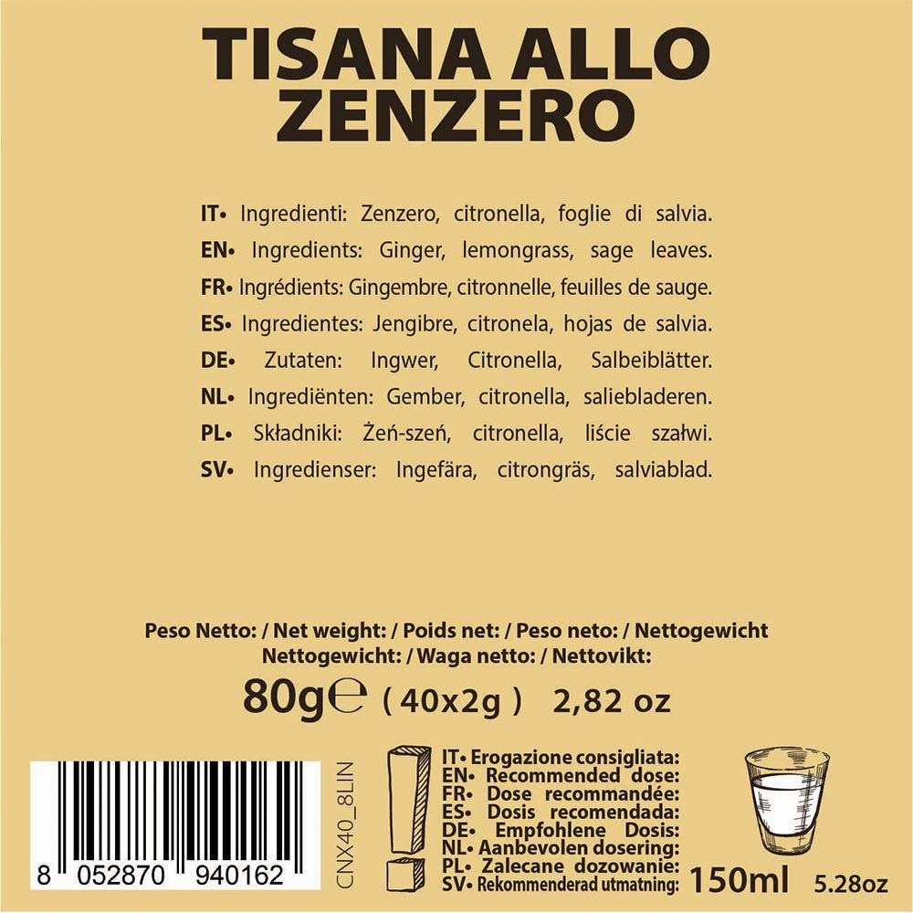 - Zenzero - Kapselmaschinen - compatibile esclusivamente con NESPRESSO - 40 caps