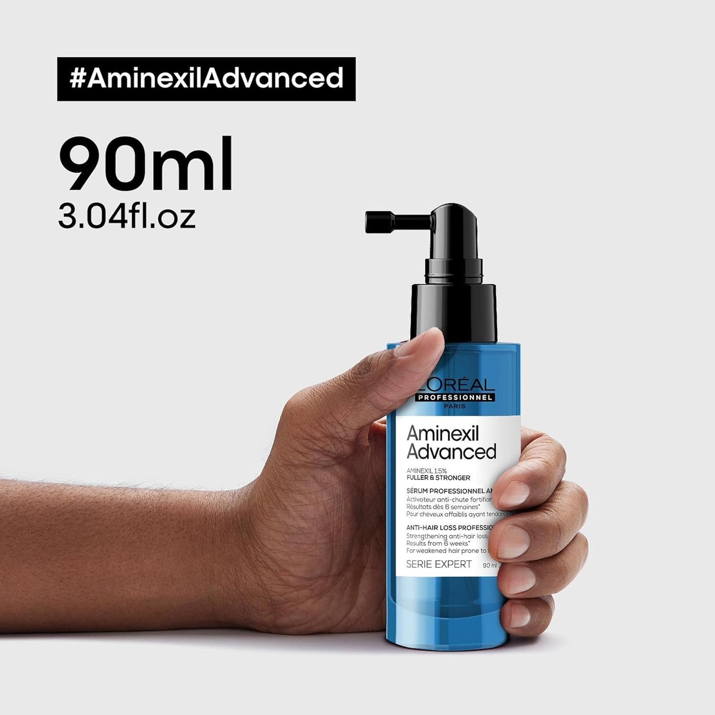 L'Oréal Professionnel Siero rinforzante contro la caduta dei capelli, Per capelli più corposi e forti, Aminexil Siero attivatore anticaduta avanzato, 90 ml Cura dei capelli Naty Shop