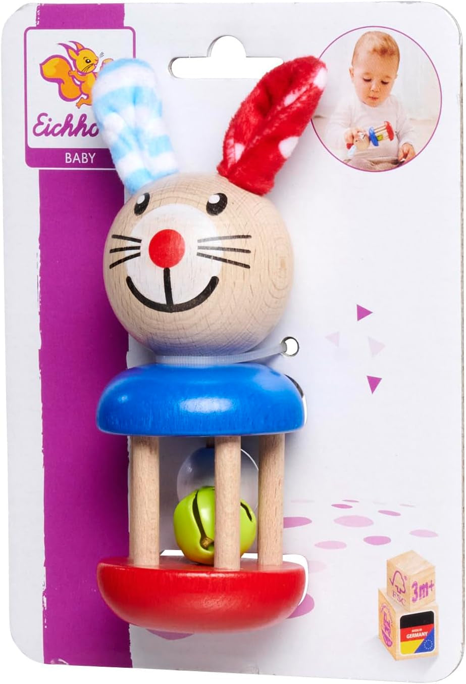 Eichhorn/Heros 100017013 - Sonaglio per bambini, modello - coniglio Baby Toys Naty Shop