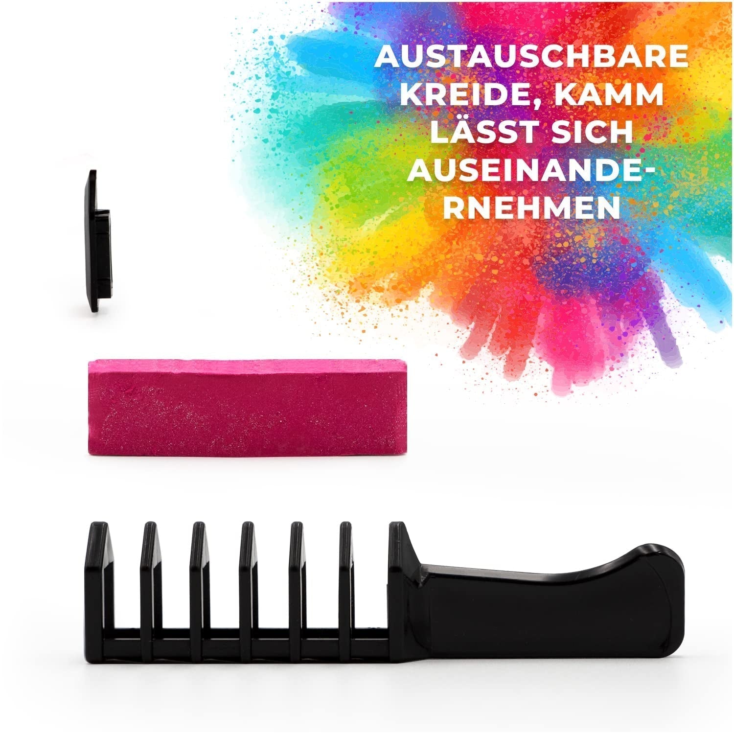Set di gessi per capelli Magicat per ragazze I 10 colori lavabili e 5 elastici per capelli I Regalo per ragazze da 4 a 10 anni I Regalo creativo per la festa di compleanno dei bambini 2025 I Tinture per capelli sicure e colorate Naty Shop