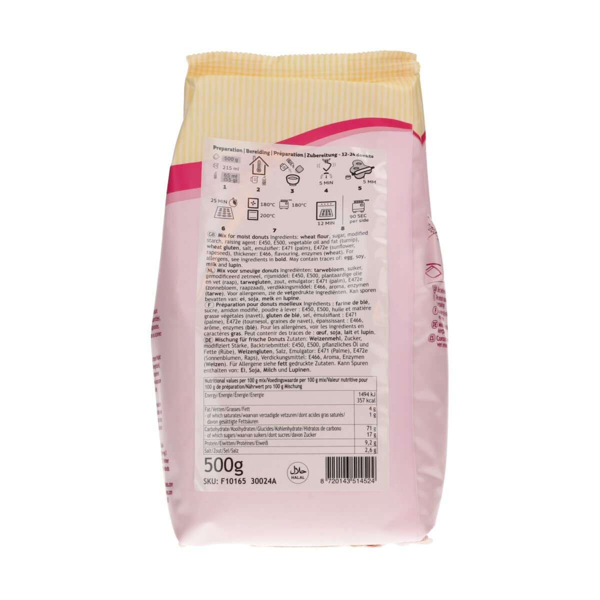 Funcakes Mix Für Donuts, Backen Sie Ganz Einfach Ihre Eigenen Donuts Zu Hause in Der Friteuse Oder Im Ofen, Halal. 500 G. Negozio Naty