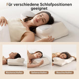 Homyrium Cuscino Collo ergonomico Cuscino ortopedico Memory Foam Cuscino di supporto per collo Cuscino antirussamento Cuscino per chi dorme sul fianco Cuscino per la schiena Cuscini ortopedici cervicali grigi Naty Shop