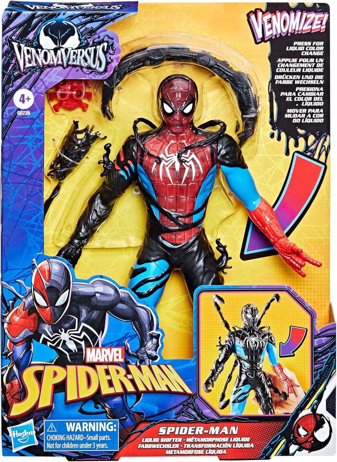 Marvel Spider-Man Venomversus Spider-Man Color Changer Action Figure con Accessori Action figures Naty Shop