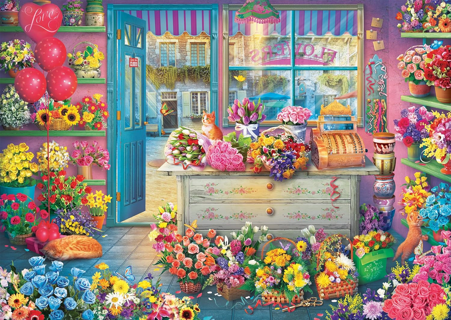Schmidt Spiele 59764 Negozio di fiori colorati, puzzle da 1000 pezzi Puzzle Naty Shop