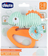 Chicco My Sweet Doudou Camaleonte Giocattolo in tessuto di alta qualità Anello in plastica morbida Giocattolo lenitivo per la dentizione 3-18 mesi Giocattoli per bambini Naty Shop