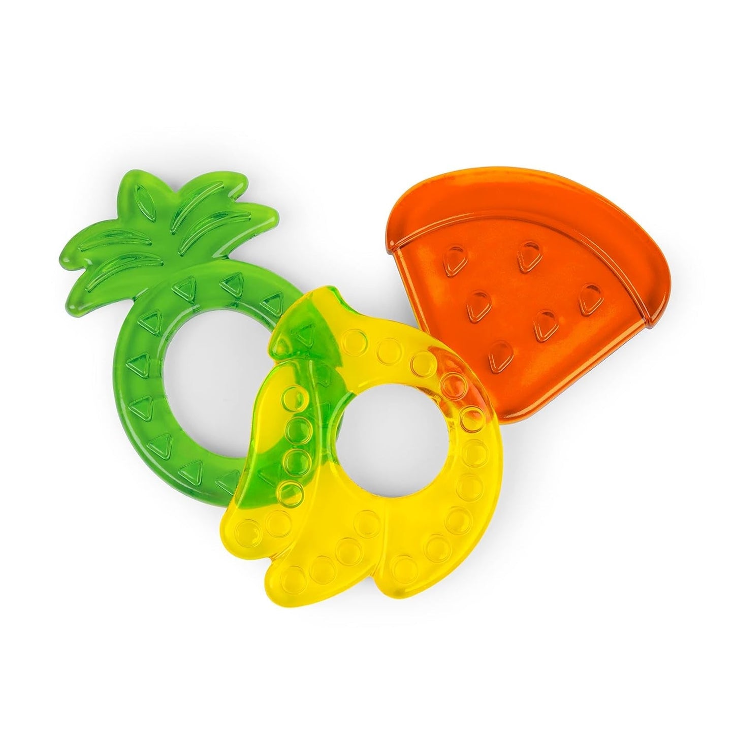 Bright Starts Gommini da masticare succosi, 3 anelli per la dentizione senza BPA, per tutti i bambini dai 3 mesi