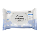 - Salviette baby Change Water Essential x70 - Prodotto da toilette in fibra vegetale - Acqua ultrapurificata al 99% - Igiene dalla nascita - Coperchio richiudibile