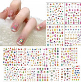 Simpatici adesivi per unghie per bambini 20 fogli Adesivi per unghie 3D Fiori che si illuminano al buio Decorazioni colorate per nail art Adesivi per unghie Adesivi autoadesivi Accessori decorativi fai da te