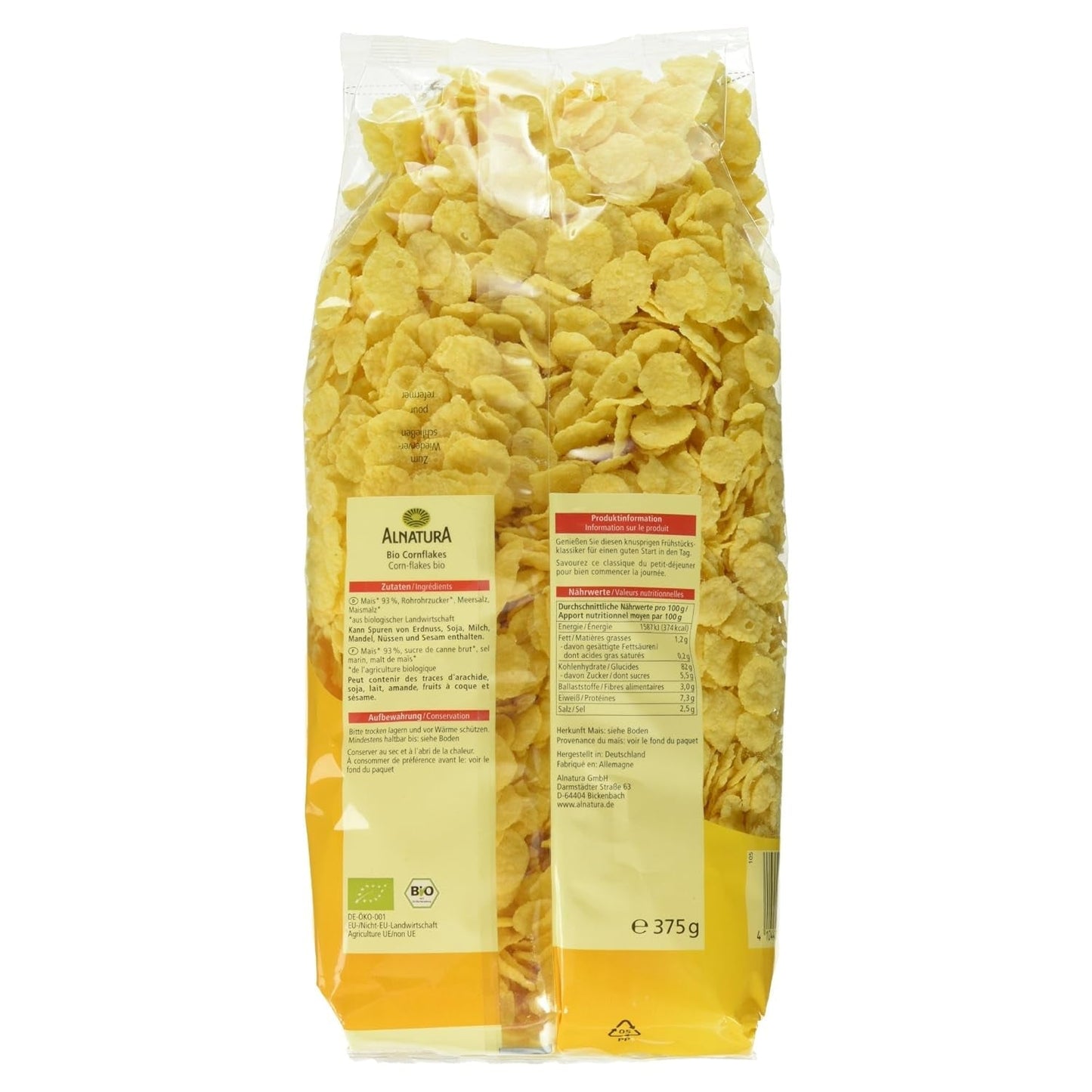 Cornflakes Bio, Senza Glutine, 375G Cereali Naty Shop