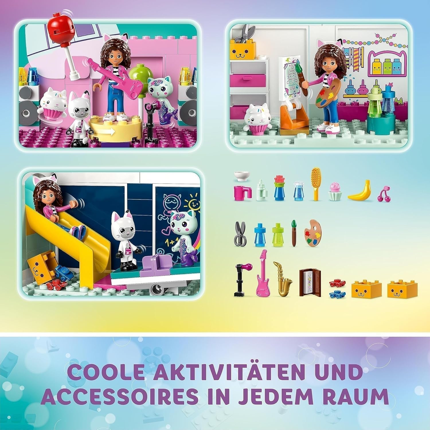 Lego 10788 Set di giocattoli per la casa delle bambole di Gabby, 8 stanze e 4 piani La casa delle bambole di Gabby con personaggi Pandi, Suricato e Kuchi e accessori, regalo per bambine, ragazzi e bambini di 4 anni, set da costruzione Besuche den LEGO-Store