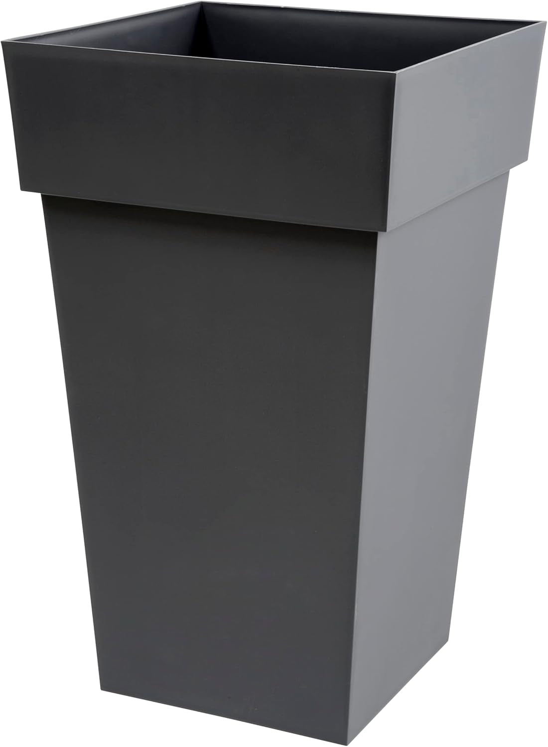 Plastiques 13635 G.ANT SX3 Vasi da fiori in polipropilene Tuscany, 39 x 39 x 65 cm, grigio