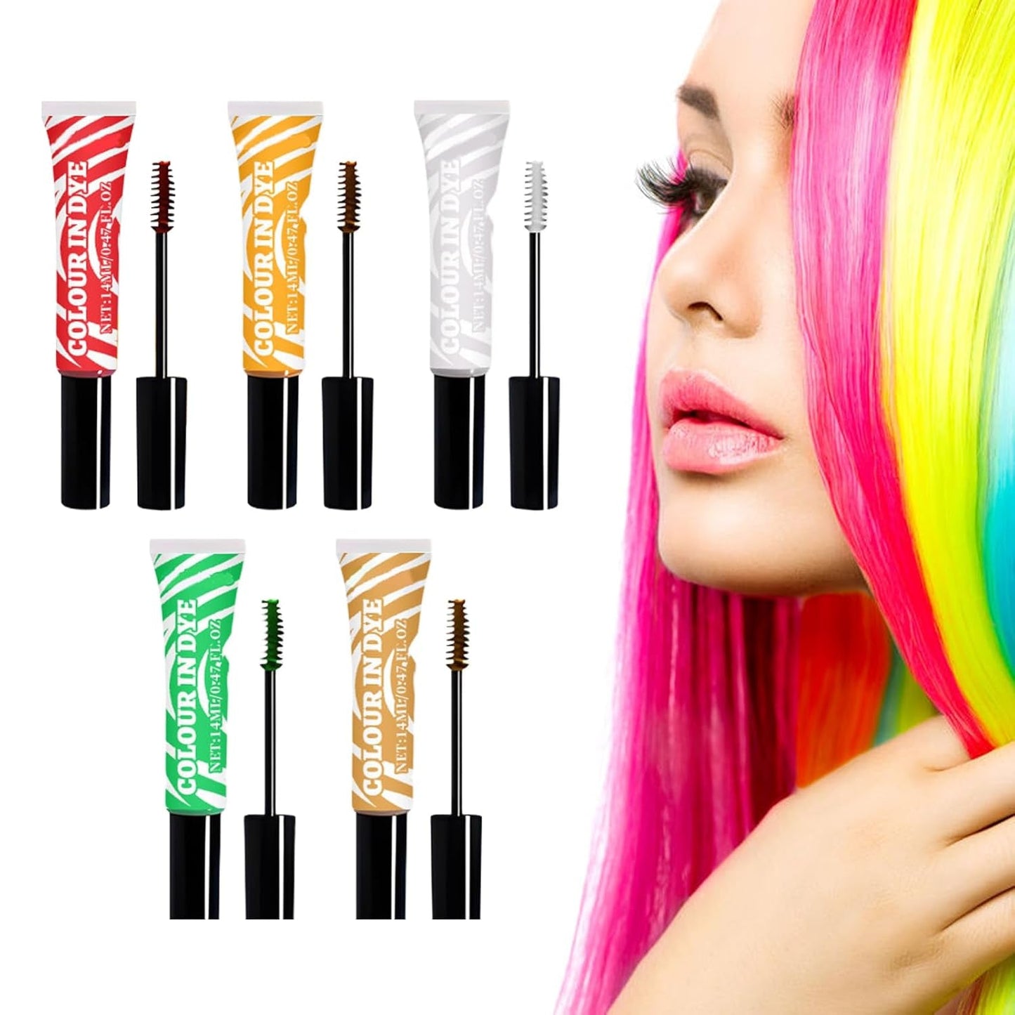 5 colori per bambini tinture per capelli temporanee lavabile colore mascara gesso per capelli tinture per capelli salone naty negozio titolo predefinito