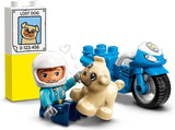 LEGO 10967 Motocicletta della polizia DUPLO, Giocattolo della polizia per bambini dai 2 anni, Giocattolo ideale per le capacità motorie dei neonati, Motocicletta giocattolo Set di costruzione Besuche den LEGO-Store