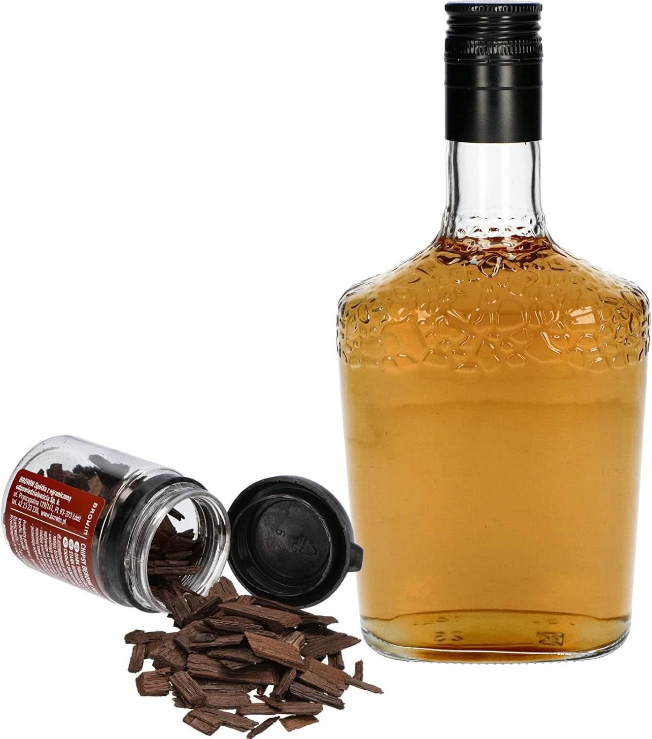 Browin Strong Roasted Oak Chips 20g - scaglie, bastoncini di quercia fini per aromatizzare l'alcol, marrone Aromi Naty Shop