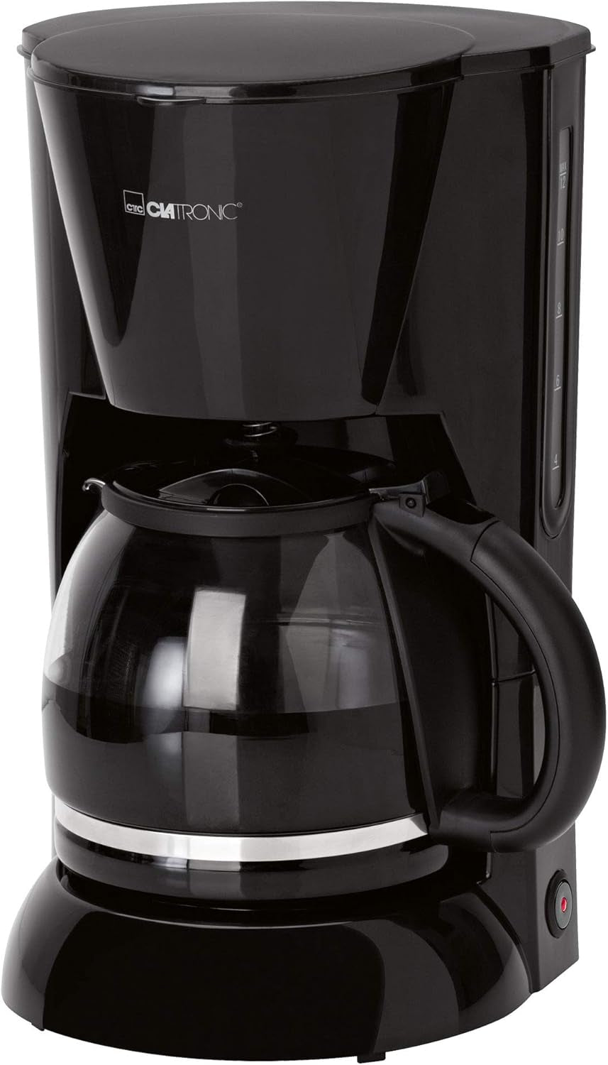 Macchina per caffè espresso Clatronic® | Macchina per caffè espresso automatica per 12-14 tazze (circa 1,5 litri) | Macchina per caffè espresso con filtro e sistema antigoccia | 900 W | Espressore KA 3473 Nero