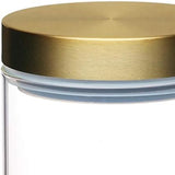 MasterClass Barattolo ermetico per alimenti in vetro con coperchio in ottone, 700 ml (1,25 pezzi) Scatole per alimenti Naty Shop
