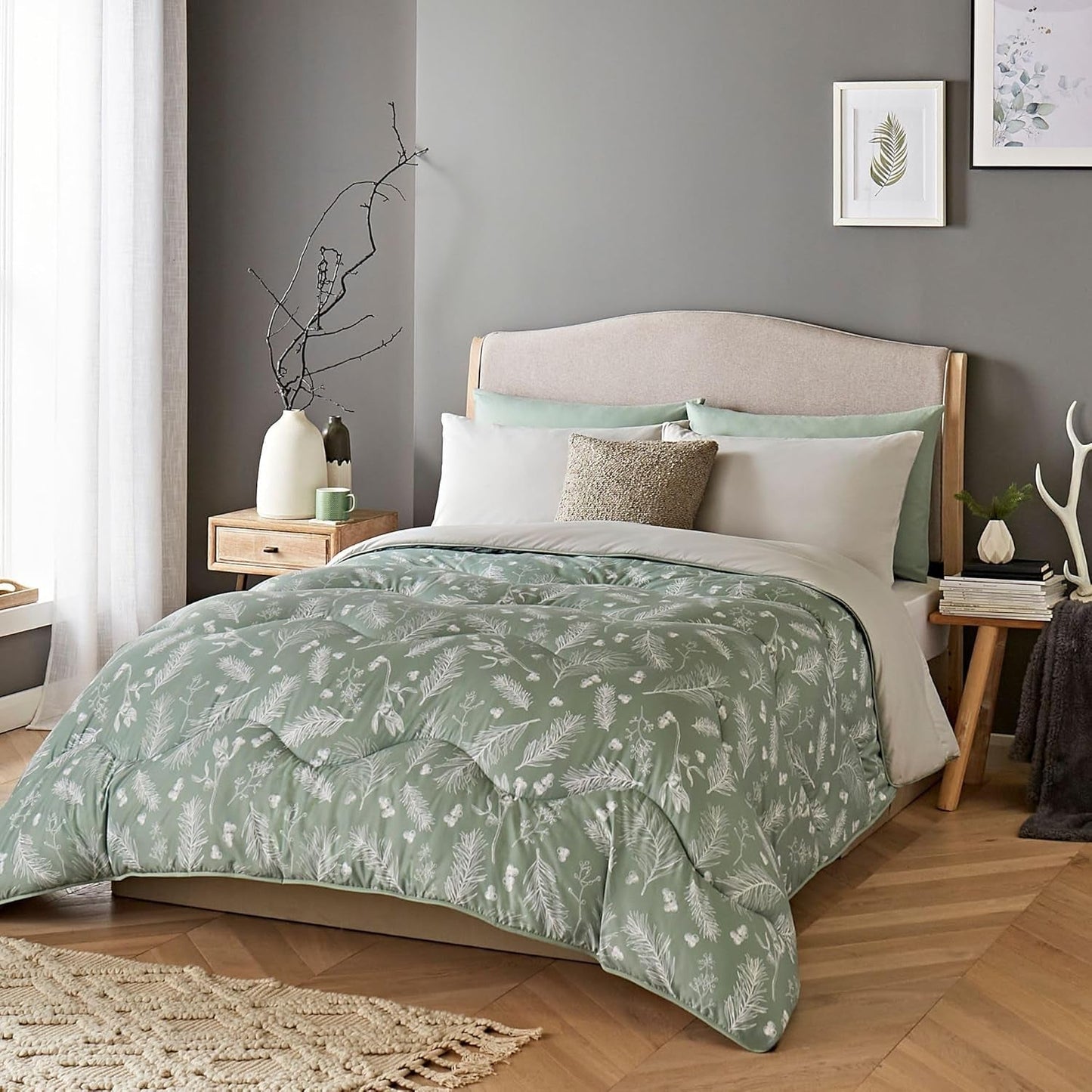 Night Lark accogliente coperta in pile Sherpa, classico tartan rosso, 9 Tog, lussuosa, soffice, spessa e reversibile, perfetta per divano, letto, divano. Anallergico, lavabile in lavatrice, Misure: Letti e Piumini Notte Lark Forest Branches King Size