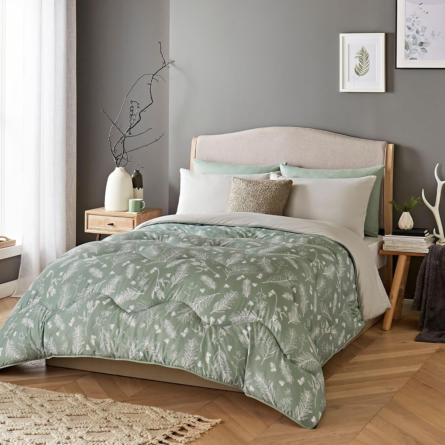 Night Lark accogliente coperta in pile Sherpa, classico tartan rosso, 9 Tog, lussuosa, soffice, spessa e reversibile, perfetta per divano, letto, divano. Anallergico, lavabile in lavatrice, Misure: Letti e Piumini Notte Lark Forest Branches King Size