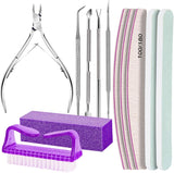 FANDAMEI Set manicure, Buffer Für Nägel, Nagelfeile 100/180, Nagelfeilen Für Gelnägel, Nagelhautschieber, Buffer Für Gelnägel, Feilen Für Gelnägel, Nagelzange, Nagelfeilen Set, Maniküre & Pedicure Set