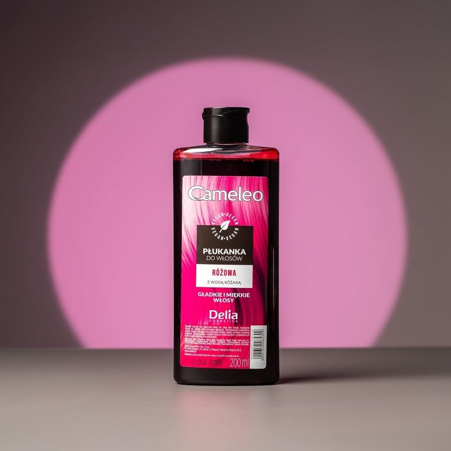 Cameleo - Tonico per capelli rosa all'acqua di rose senza tinta gialla Tinta semipermanente per capelli - Per capelli biondi e grigi - Colore e cura - Senza parabeni | Tintura per capelli Naty Shop da 200 ml