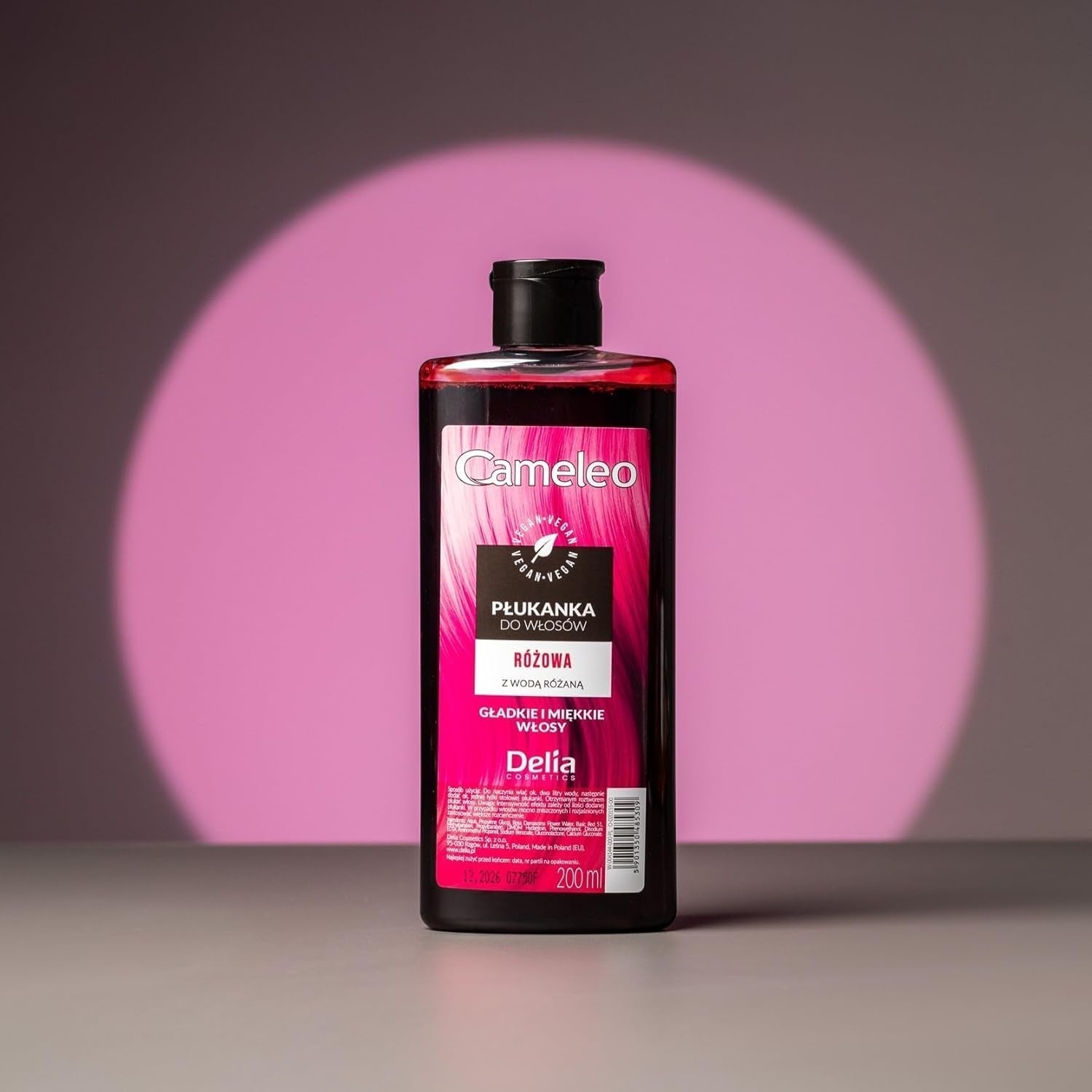 Cameleo - Tonico per capelli rosa all'acqua di rose senza tinta gialla Tinta semipermanente per capelli - Per capelli biondi e grigi - Colore e cura - Senza parabeni | Tintura per capelli Naty Shop da 200 ml