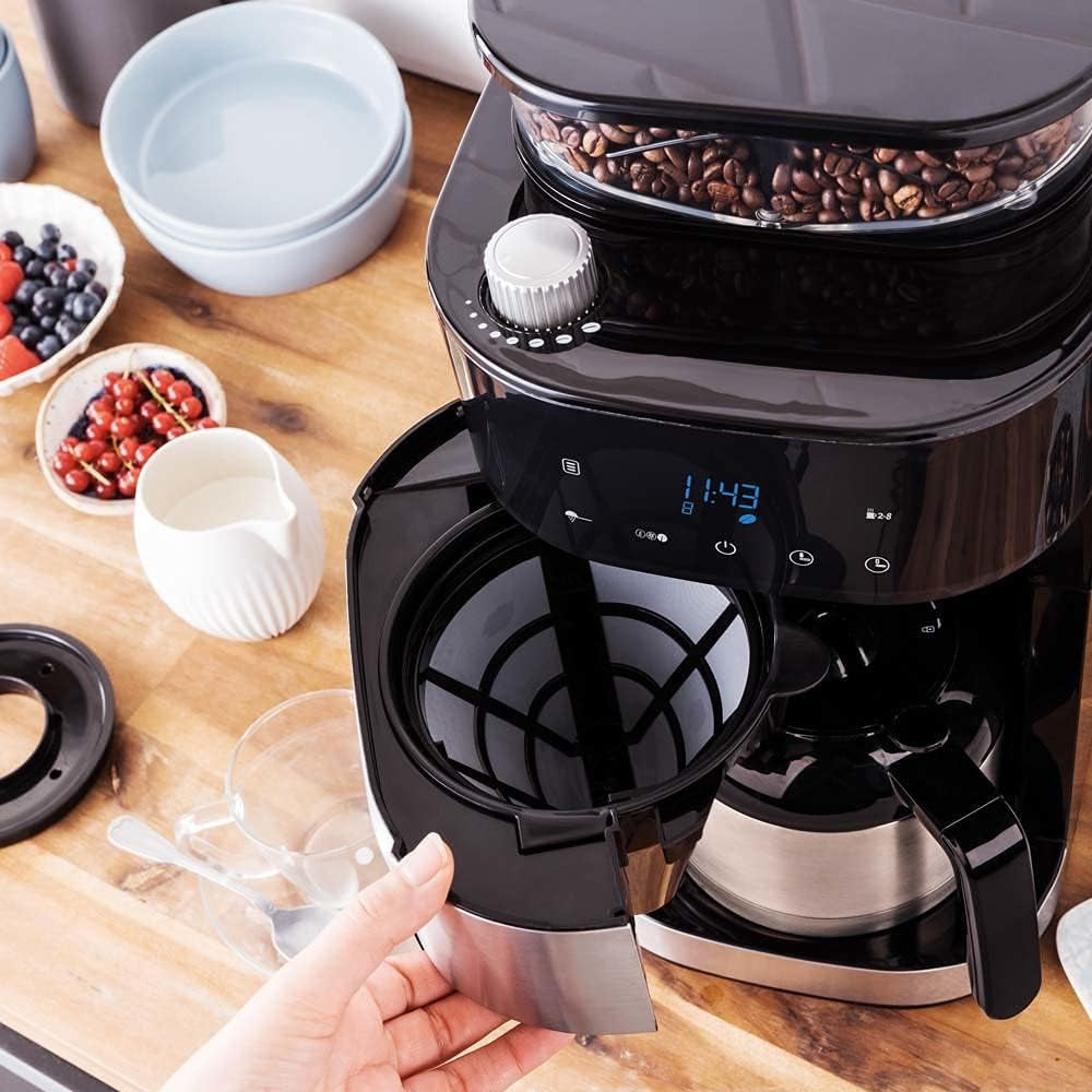Macchina per caffè espresso termica GASTROBACK Grind & Brew Pro, argento, nero