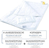 Aqua-Textil Soft Touch Set per bambini Piumino 100 X 135 Cm 250G e 350G con cuscino 40 X 60 Cm 150G Piumino 4 stagioni Termoautonomo Oeko-Tex Piumini e Trapunte Naty Shop