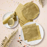 ZAMPA - Tovaglioli 3 Veli (33 X 33 Cm) I 20 Pezzi I Perfetti per Compleanni, Feste, Matrimoni, Comunioni e Festività I Tovaglioli di Carta Colorata - Occasioni Speciali, Soprammobili I Ispirazione Classica (Oro)