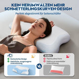 Cloudétoile Cuscino per Collo Cuscino in Memory Foam - Cuscino Ortopedico ergonomico 2 in 1 Cuscino in Visco Foam Cuscino per Sostegno per Collo per Dormiente Laterale Cuscino in Memory Foam Regolabile in Altezza Bianco 64X38X12 cm Cuscini Ortopedici Cervicali Naty Shop
