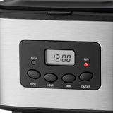 Caffettiera Clatronic® con timer, caraffa da 1,5 litri per 12-14 tazze di caffè, timer LCD 24h, funzione mantenimento in caldo, antigoccia, filtro removibile, display e spie luminose, 900W - KA 3642