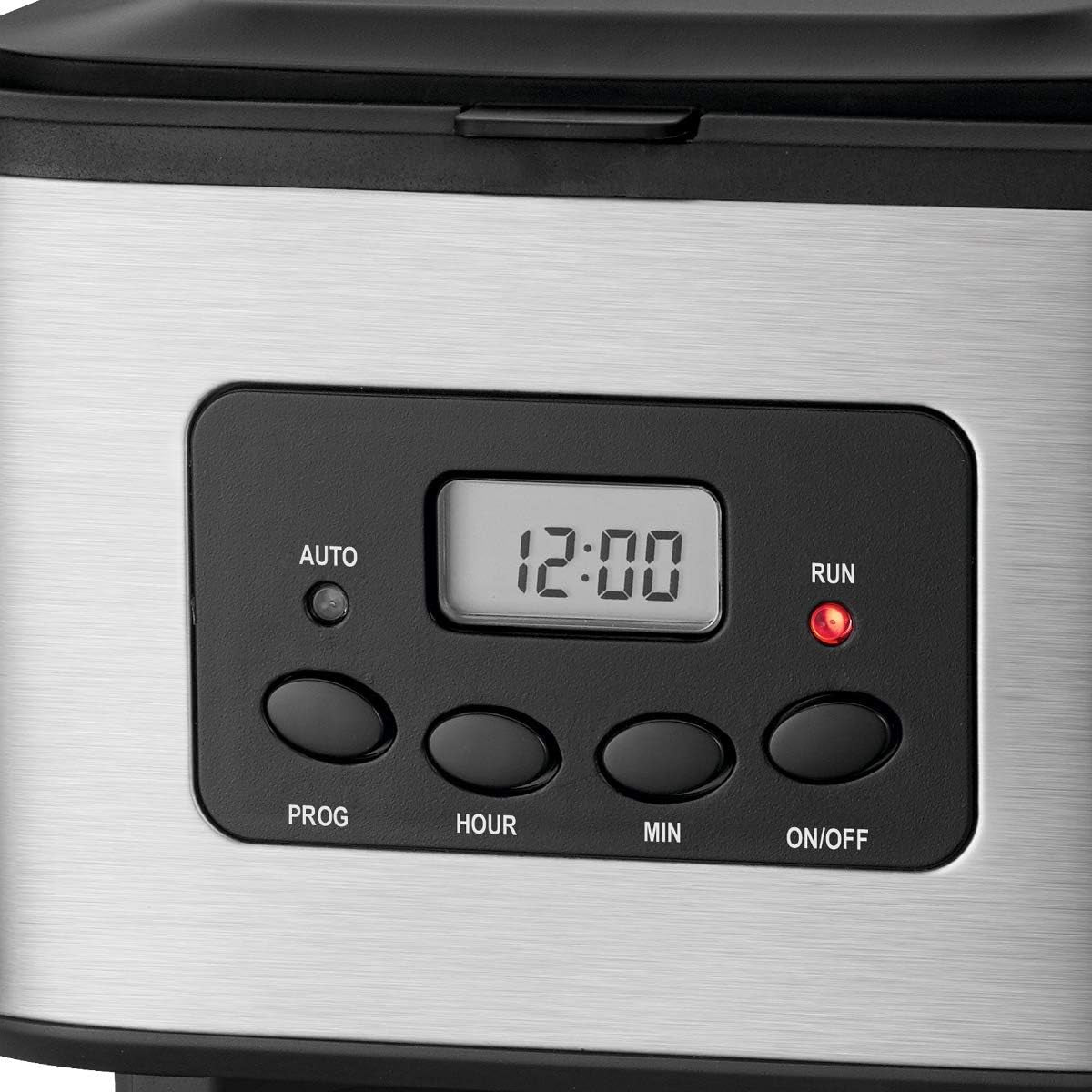 Caffettiera Clatronic® con timer, caraffa da 1,5 litri per 12-14 tazze di caffè, timer LCD 24h, funzione mantenimento in caldo, antigoccia, filtro removibile, display e spie luminose, 900W - KA 3642
